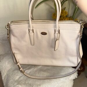 COACH MORGAN SATCHEL IN SUEDE EXOTIC TRIM
LEATHER